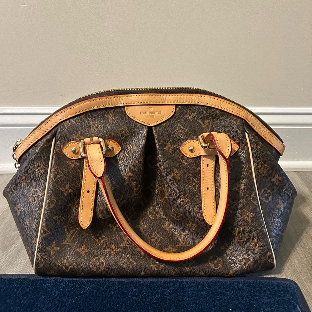Louis Vuitton Monogram Bag with Tan Leather